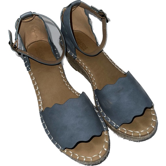 Catherine Malandrino Light Blue Espadrille Sandals‎ size 8.5 - Picture 1 of 6